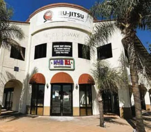 a car parked in front of a building