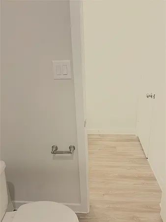 a bathroom with a toilet