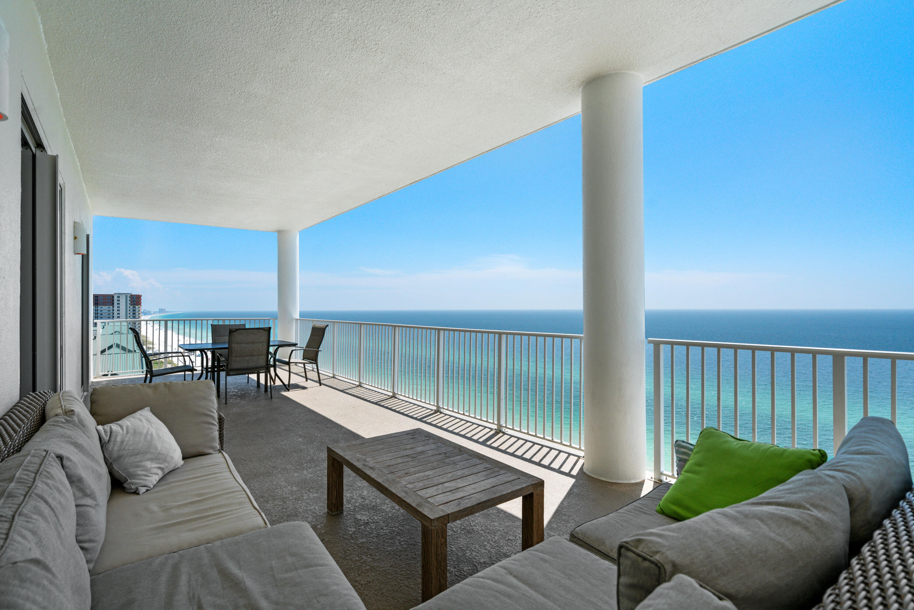 10611 Front Beach Road, Unit 2001 Panama City Beach, FL 32408 - Photo 41 of 49 a living room with furniture and wooden floor