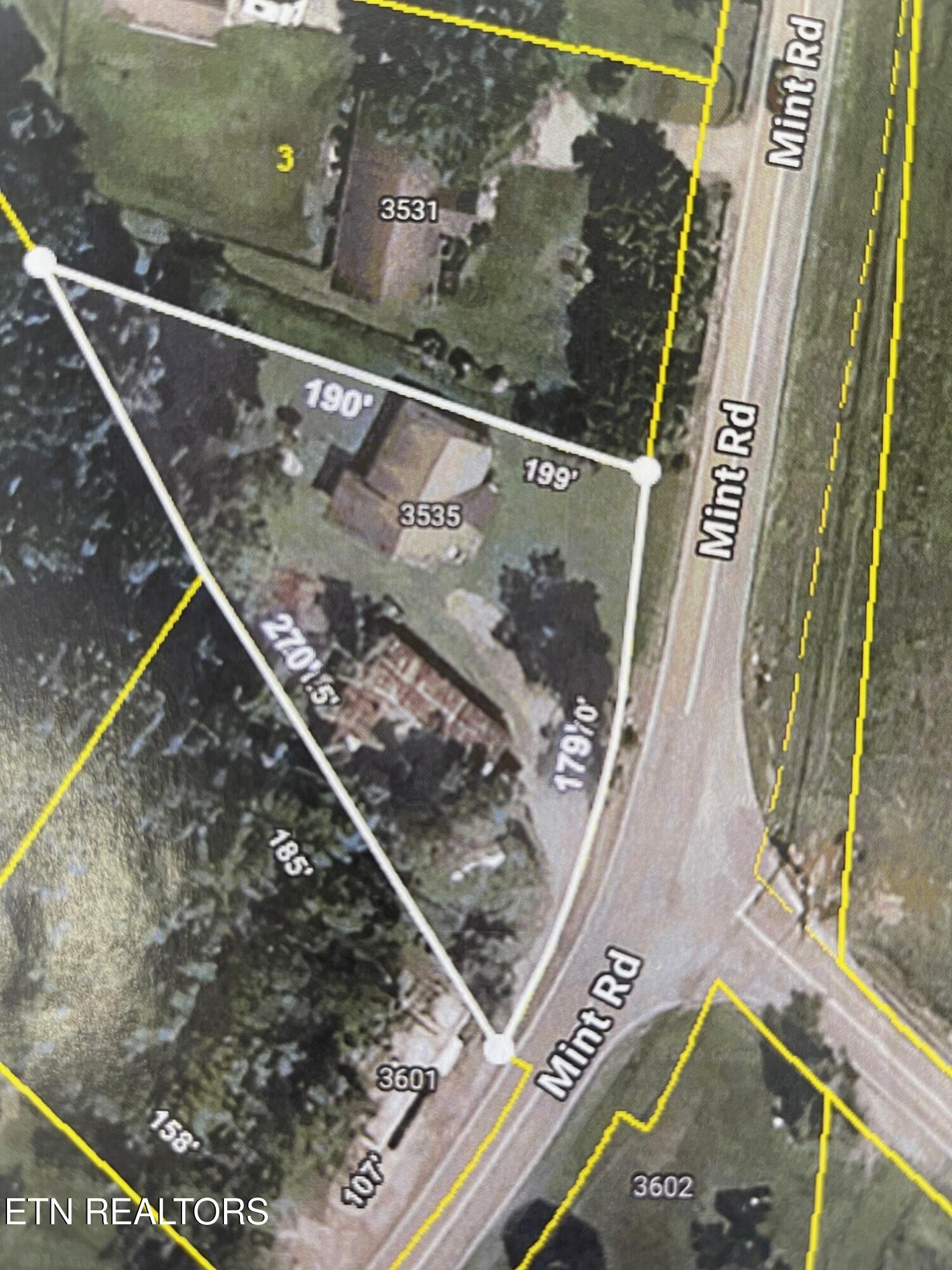 3535 Mint Road Maryville, TN 37803 - Photo 50 of 53 Aerial with Apprx Boundary Lines