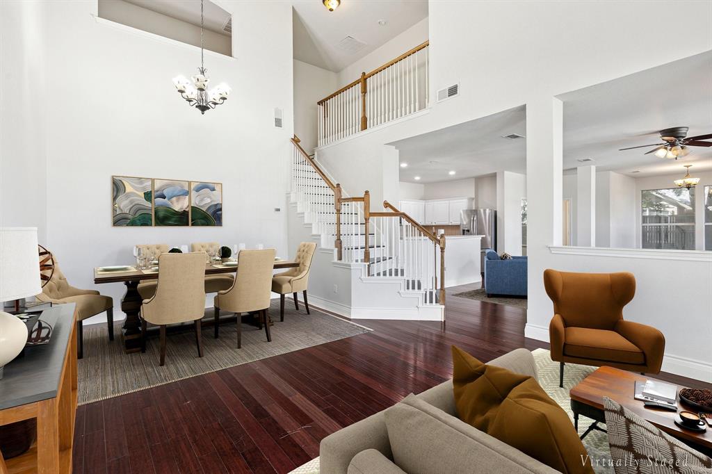 4509 Gila Bend Lane Fort Worth, TX 76137 - Photo 6 of 28 a living room with furniture and wooden floor