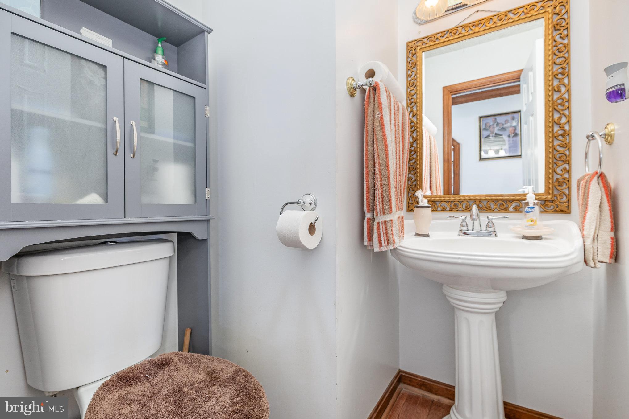 9121 Will Loop King George, VA 22485 - Photo 19 of 52 a bathroom with a sink a toilet and mirror