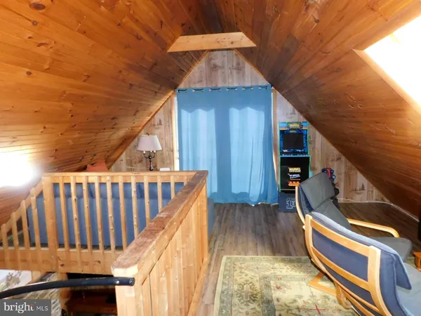 workspace with wooden floor