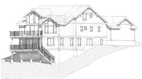 a view of white house with a outdoor space