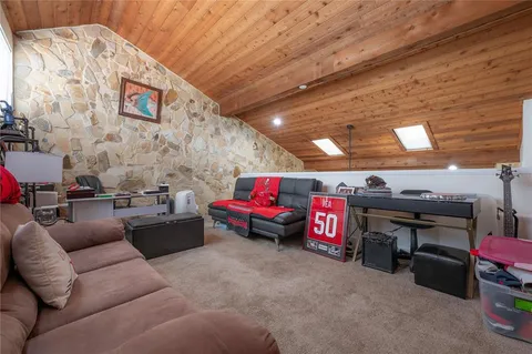 a view of a park with a tree