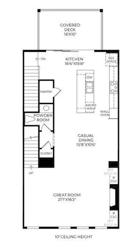 front view of a building with a fountain