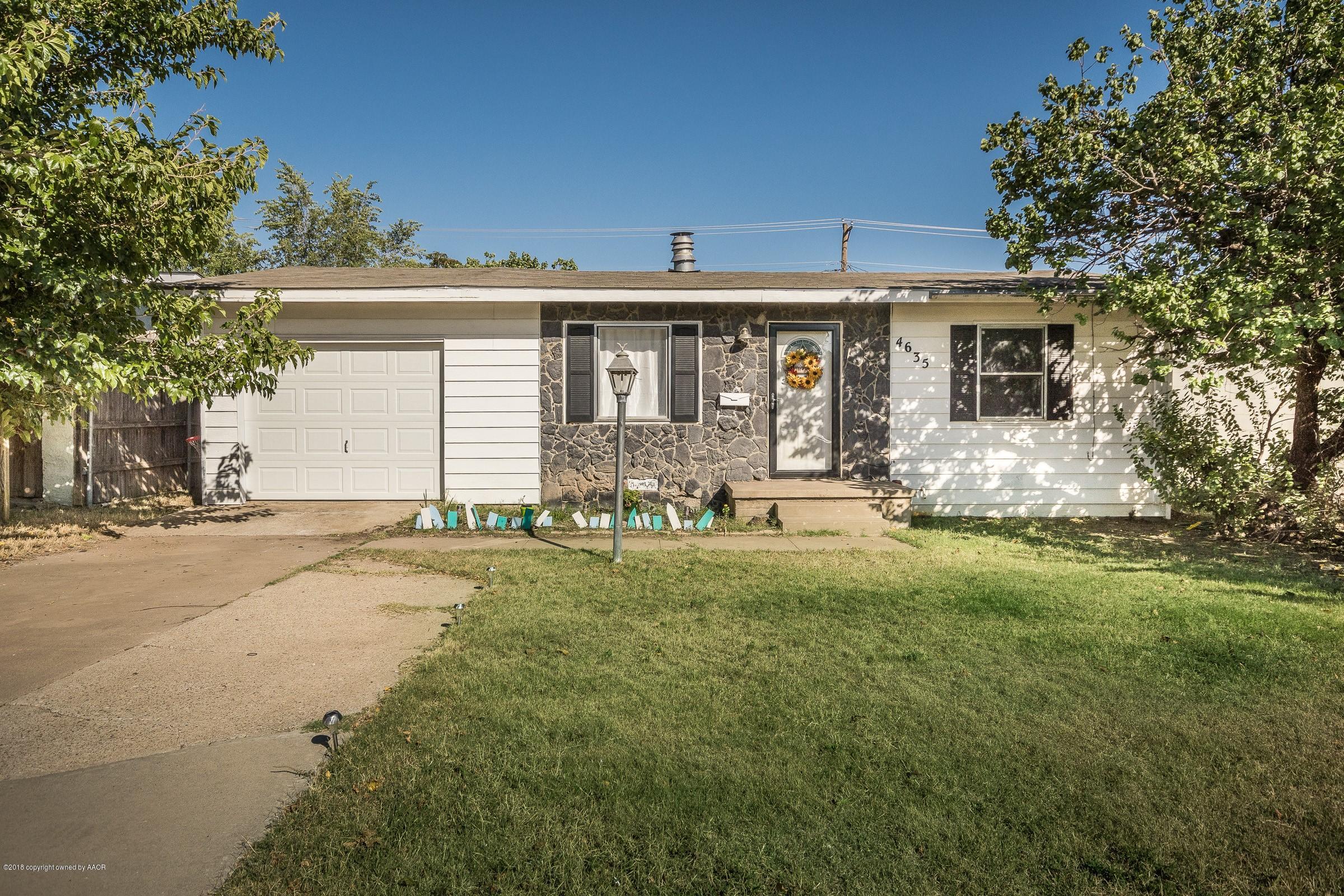 4635 South Hughes Street Amarillo, TX 79110 - Photo 19 of 20 a front view of house with yard
