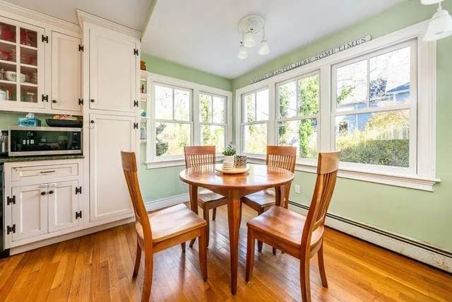 a view of an entryway with a fireplace