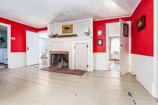 a living room with furniture and a couch