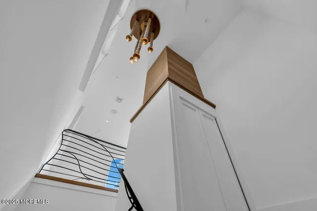 an empty room with entrance door