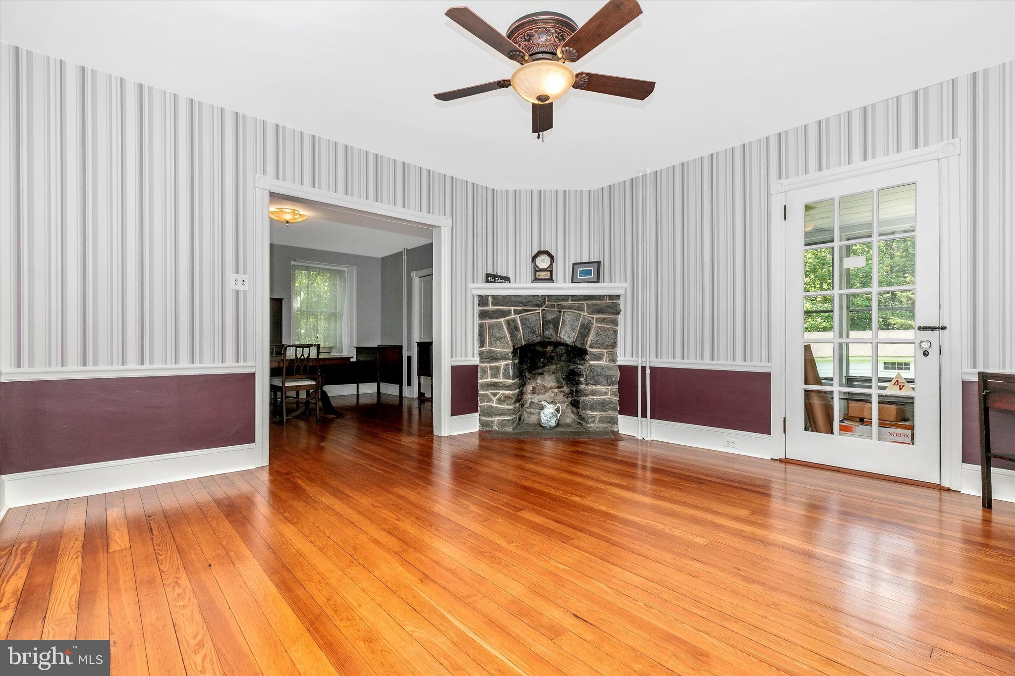 160 East Rose Tree Road Media, PA 19063 - Photo 19 of 58 Stone Fireplace Fam Room