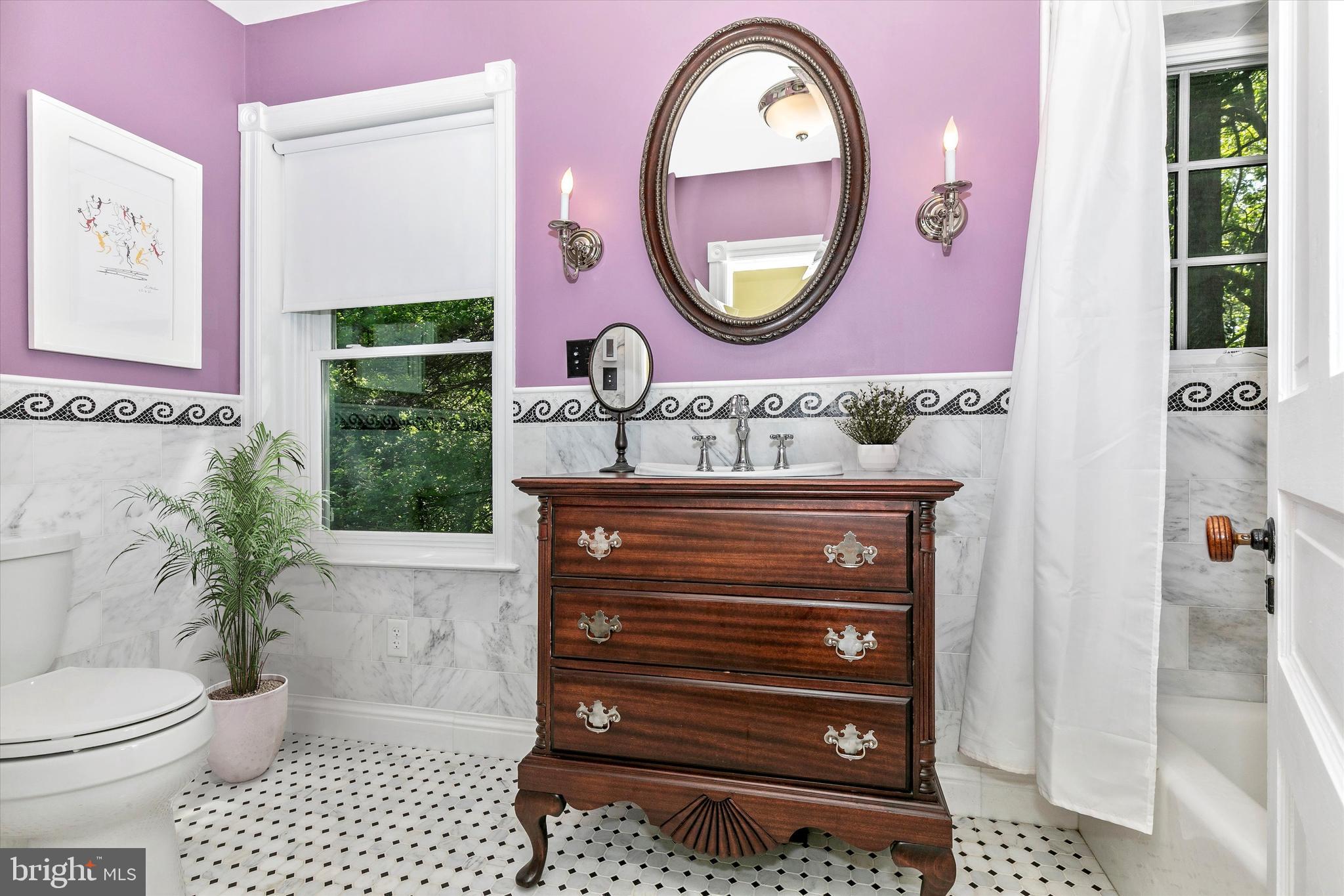 160 East Rose Tree Road Media, PA 19063 - Photo 35 of 58 Gorgeous Hall Bathroom