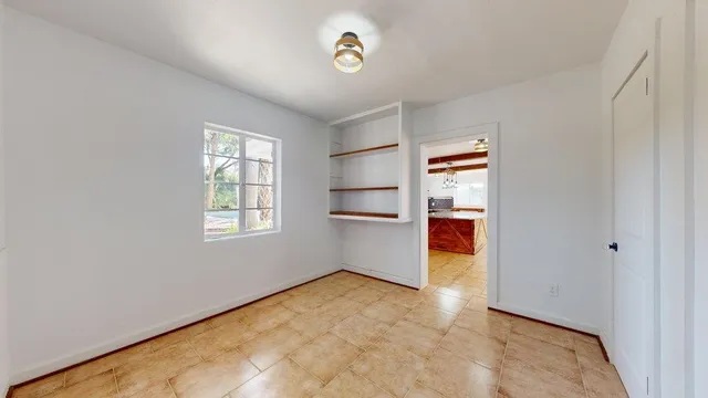 an empty room with a window