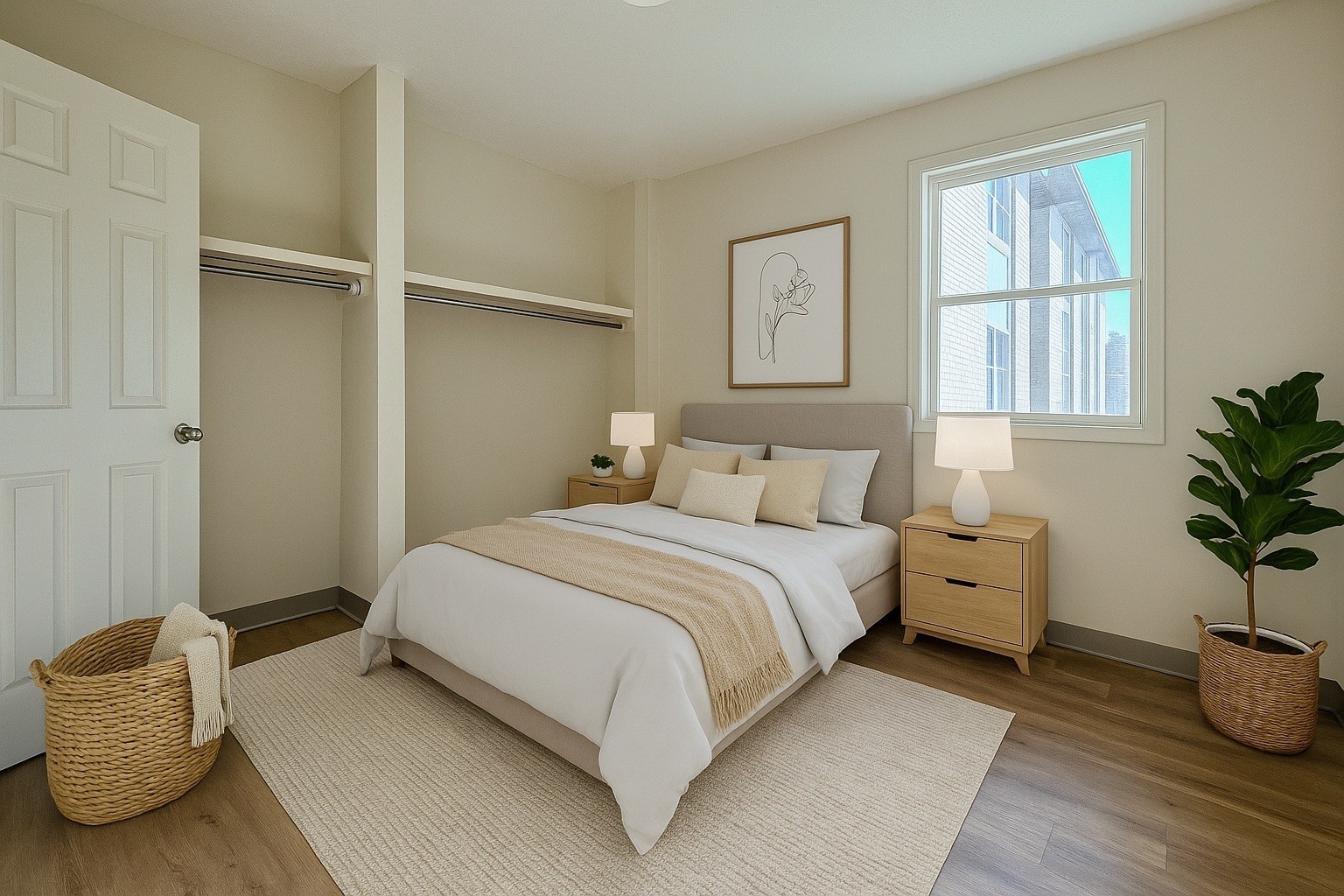 204 South Clydeton Road, Unit C Waverly, TN 37185 - Photo 7 of 14 a bedroom with a bed and a potted plant