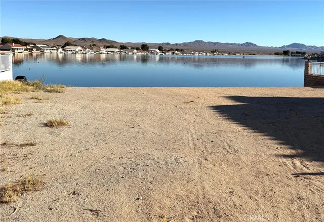 a view of a lake with houses