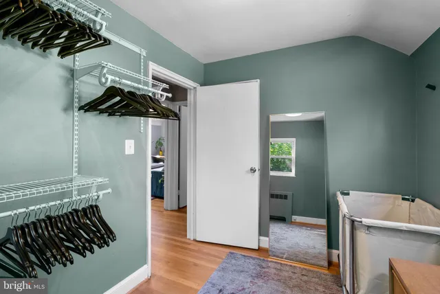 a view of a walk in closet