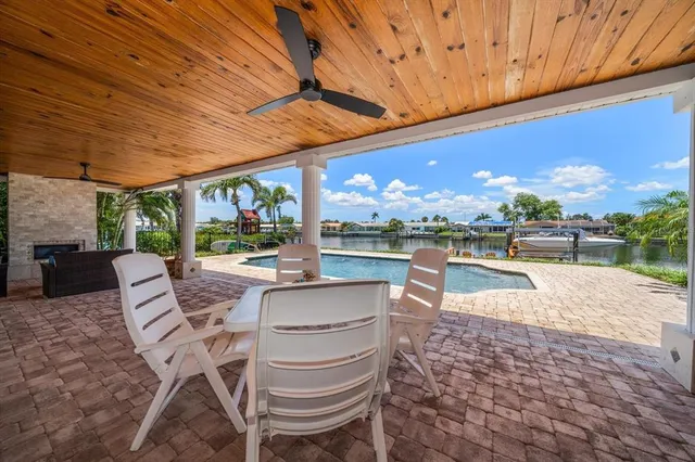 a view of a house with a swimming pool