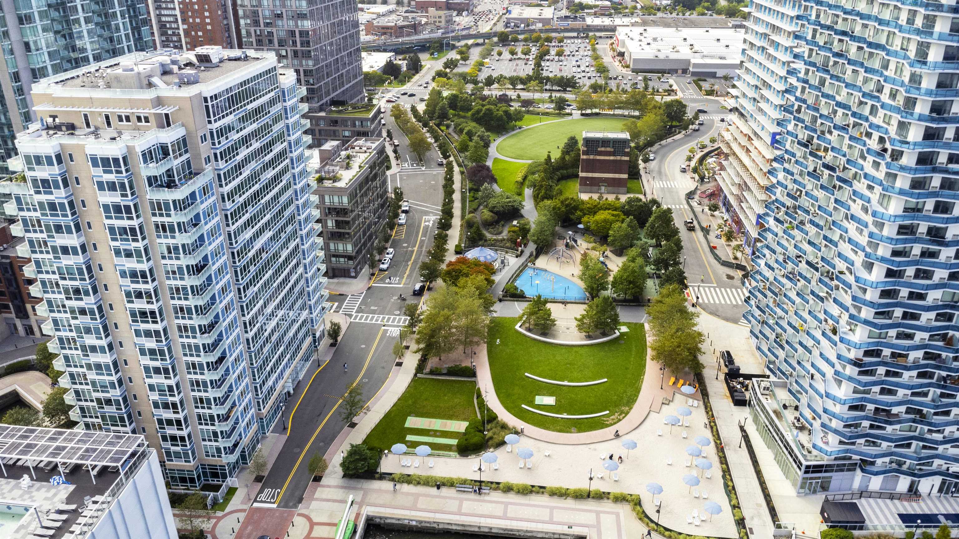 2 Shore Lane, Unit 404 Jersey City, NJ 07310 - Photo 26 of 34 a view of a multi story building