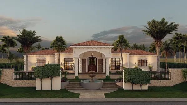 a front view of a house with porch
