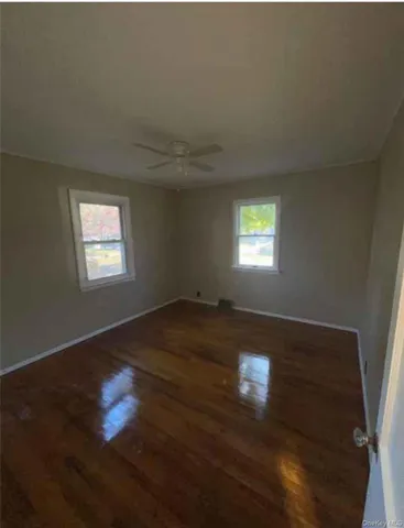 an empty room with a window