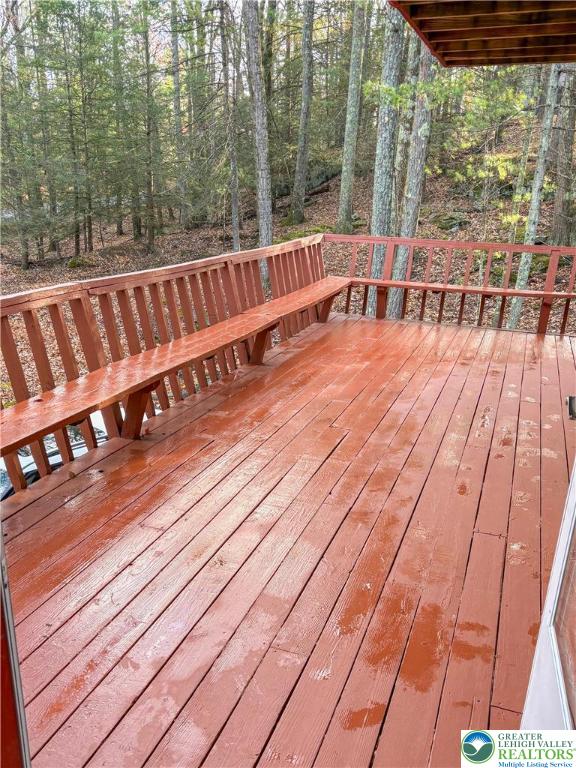 169 Shiny Mountain Road Greentown, PA 18426 - Photo 40 of 54 a view of balcony with wooden floor and outdoor space