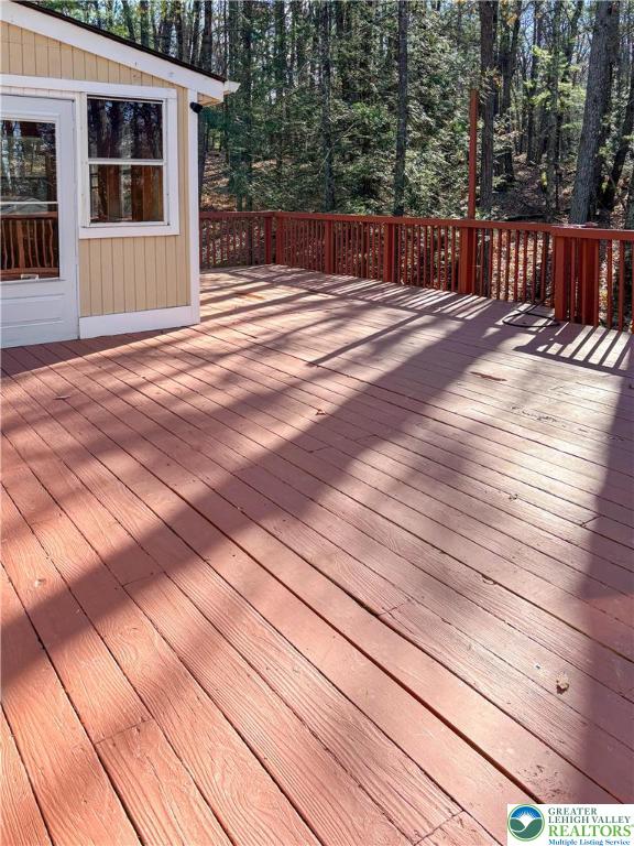 169 Shiny Mountain Road Greentown, PA 18426 - Photo 46 of 54 a backyard of a house with wooden floor
