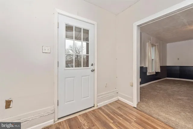 a view of kitchen and utility room