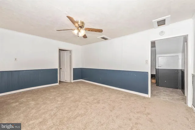 a view of an empty room