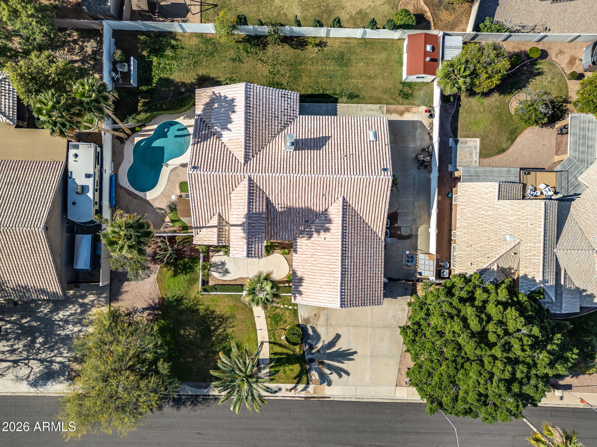 1038 South 38th Street Mesa, AZ 85206 - Photo 54 of 59 an aerial view of houses with outdoor space