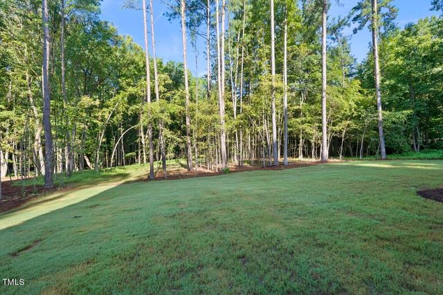 front view of a building with a tree