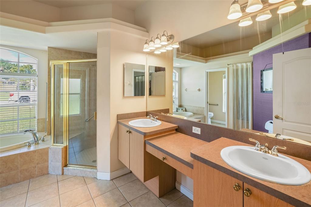3362 Cedar Crest Loop Spring Hill, FL 34609 - Photo 18 of 57 a bathroom with a sink double vanity and a mirror