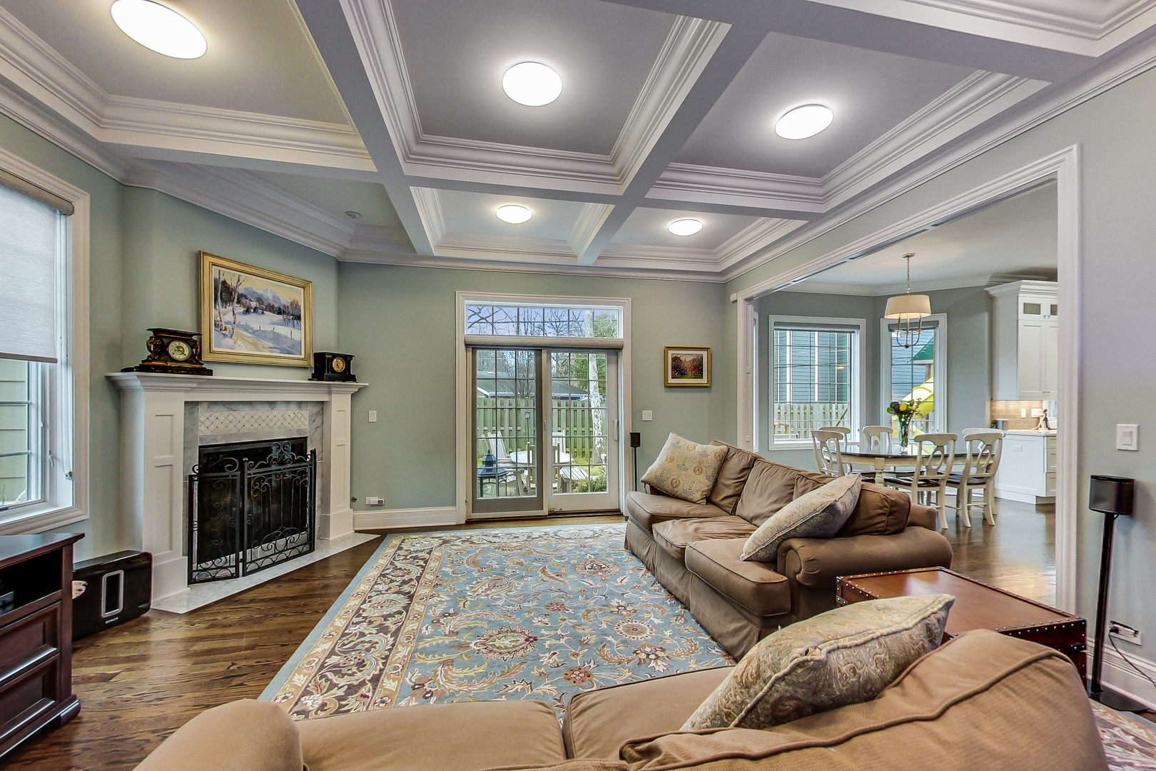 1049 Greentree Avenue Deerfield, IL 60015 - Photo 12 of 37 a living room with furniture and a fireplace