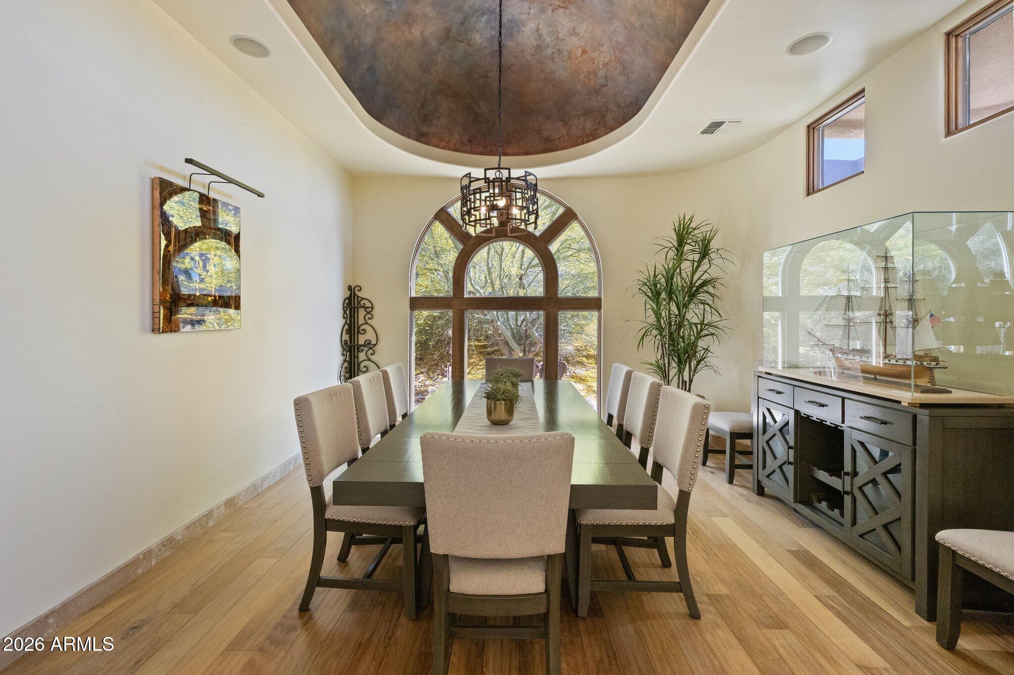 8540 East McDowell Road, Unit 21 Mesa, AZ 85207 - Photo 12 of 121 Dining Room with Arched Window
