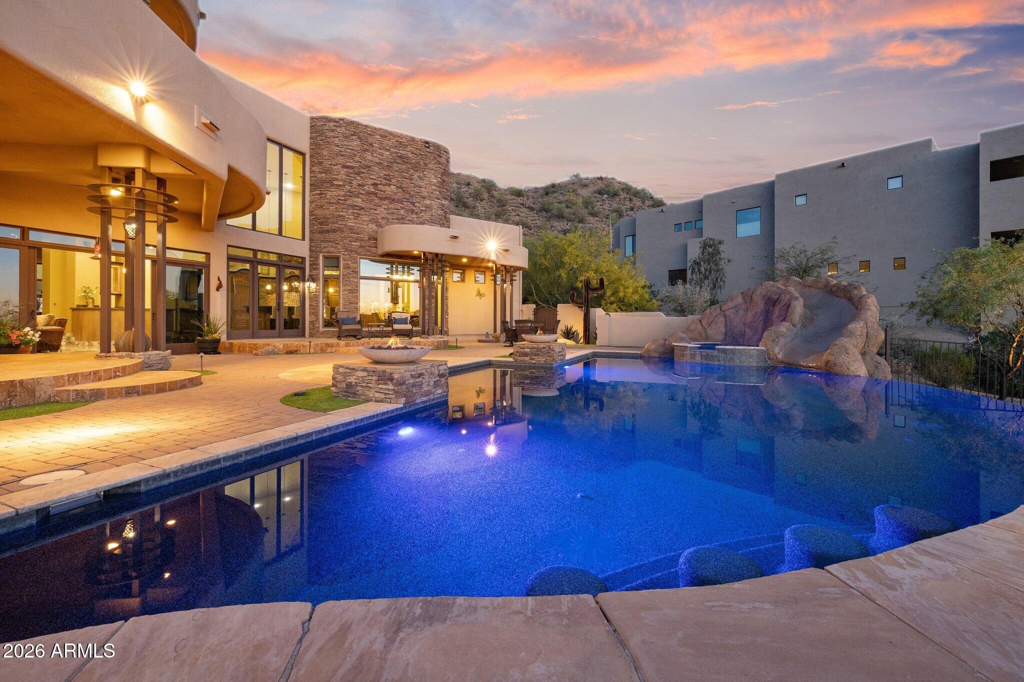 8540 East McDowell Road, Unit 21 Mesa, AZ 85207 - Photo 16 of 121 Majestic Pool with LED Lighting