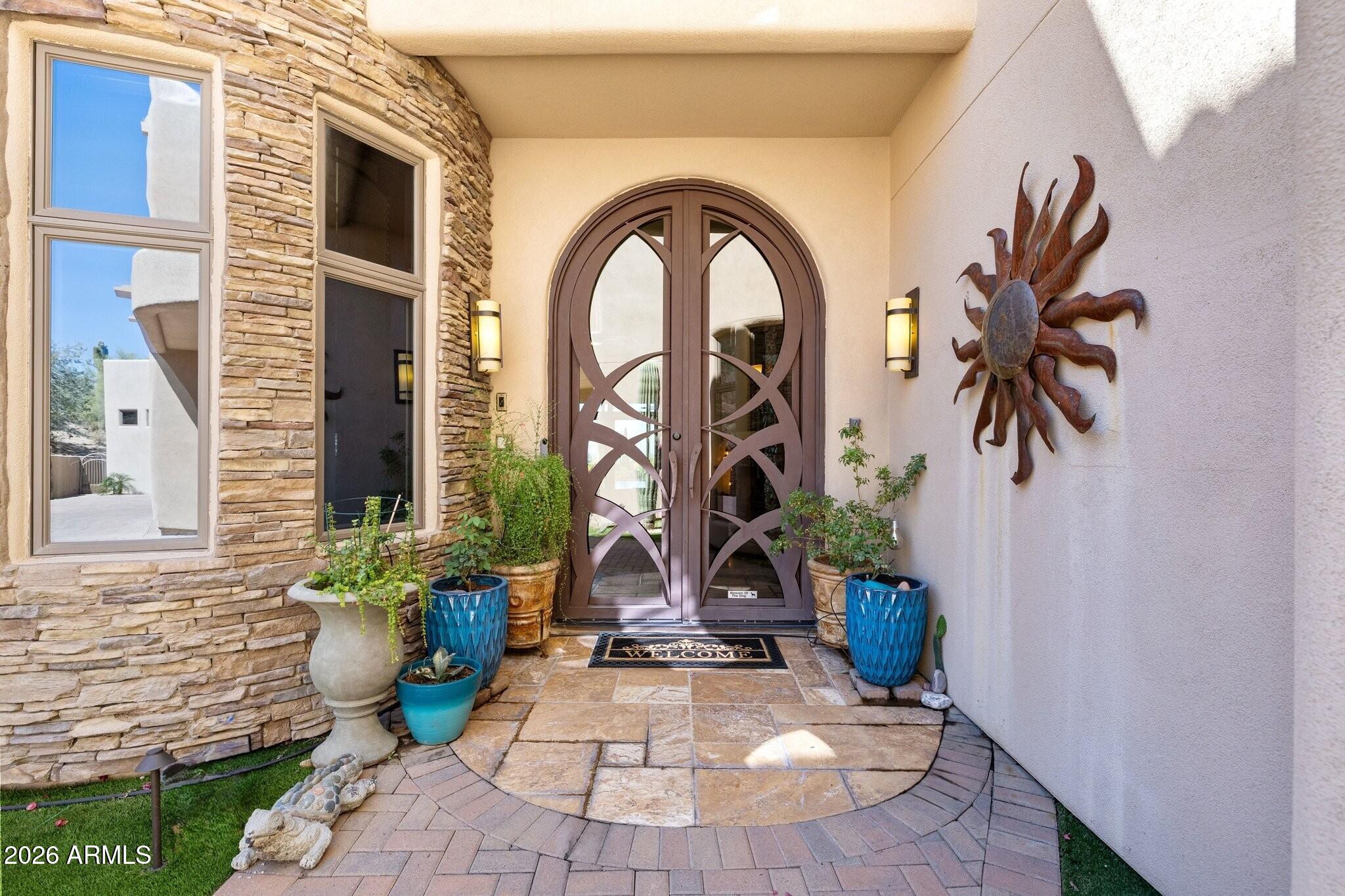 8540 East McDowell Road, Unit 21 Mesa, AZ 85207 - Photo 23 of 121 Custom Iron Entry Door