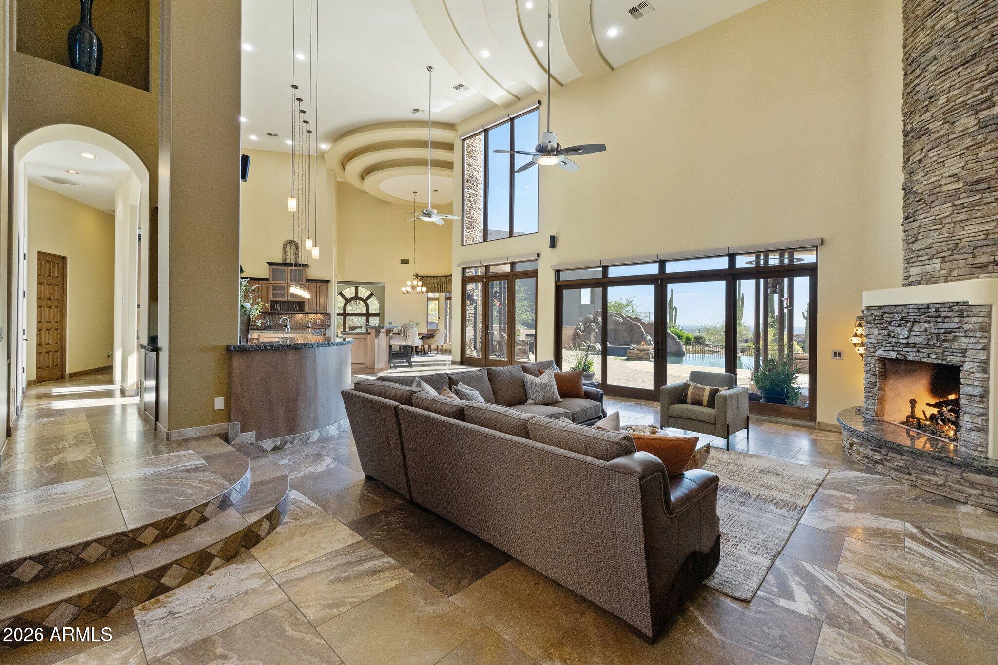 8540 East McDowell Road, Unit 21 Mesa, AZ 85207 - Photo 25 of 121 Great Room and Fireplace