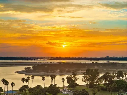 a view of lake and ocean