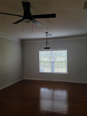 an empty room with a window