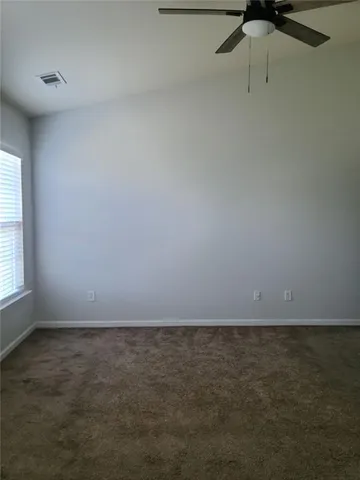 a view of small space with racks on the wall