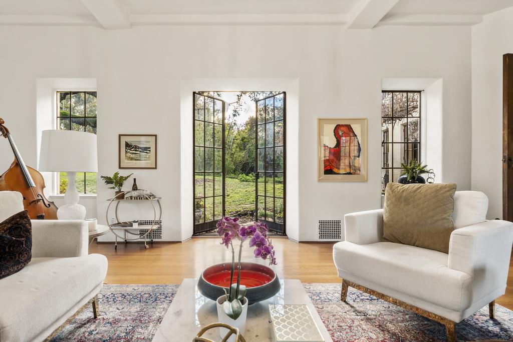 440 Gerona Road Stanford, CA 94305 - Photo 14 of 78 a living room with furniture and a large window