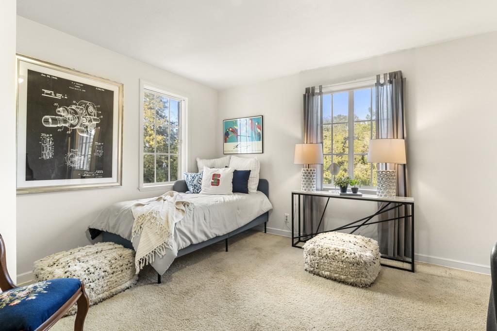 440 Gerona Road Stanford, CA 94305 - Photo 47 of 78 a bedroom with bed and a window