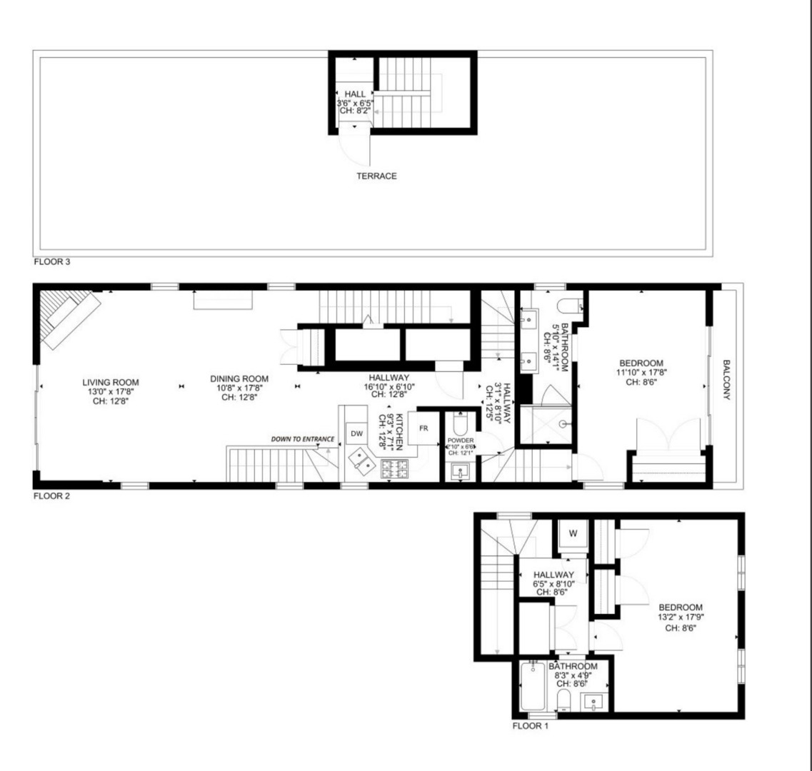 1331 North Mohawk Street, Unit 3 Chicago, IL 60610 - Photo 28 of 28 a picture of a black and white wall