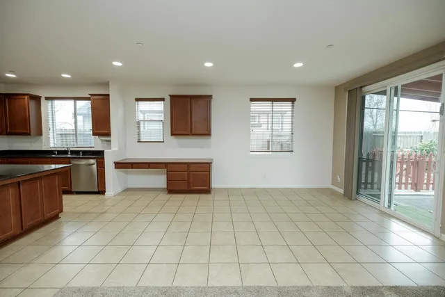 a view of kitchen and window