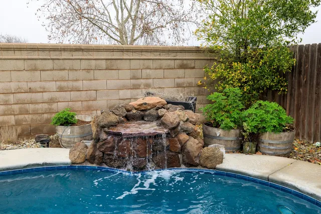 a view of backyard of house