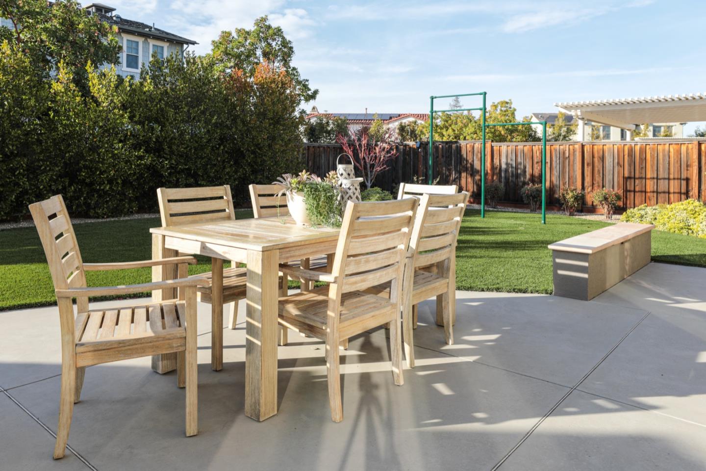 2718 Eden Lane Mountain View, CA 94040 - Photo 7 of 17 a view of a patio with a table and chairs and potted plants