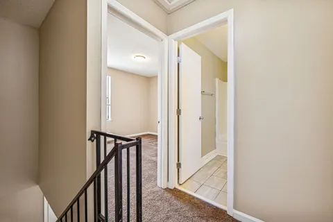 a view of a hallway with a elevator
