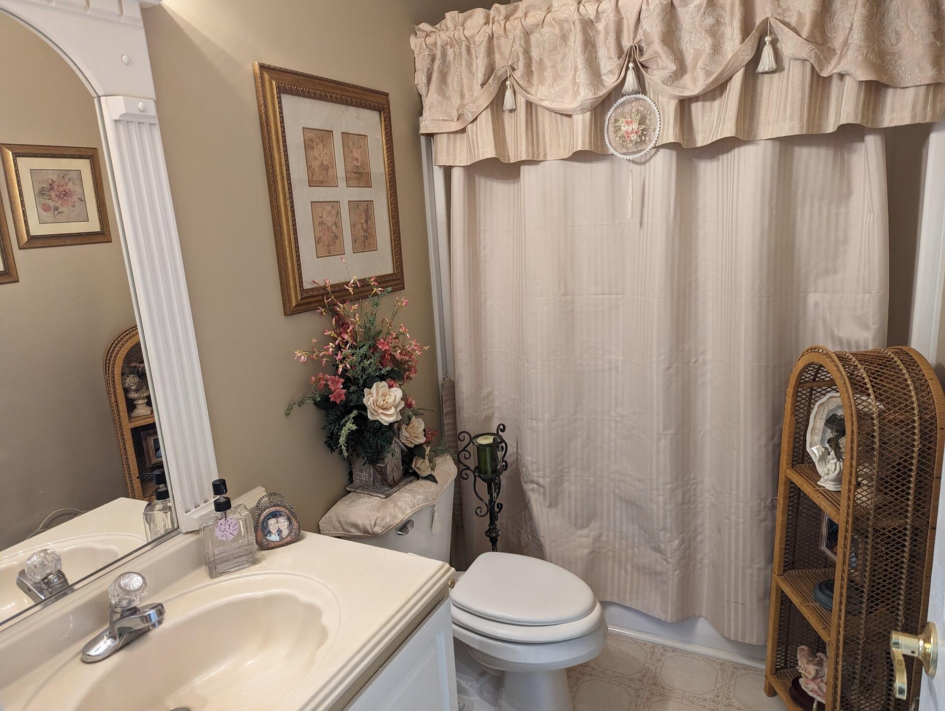 80 Bonbrook Road Wirtz, VA 24184 - Photo 39 of 53 a bathroom with a sink a toilet and a mirror