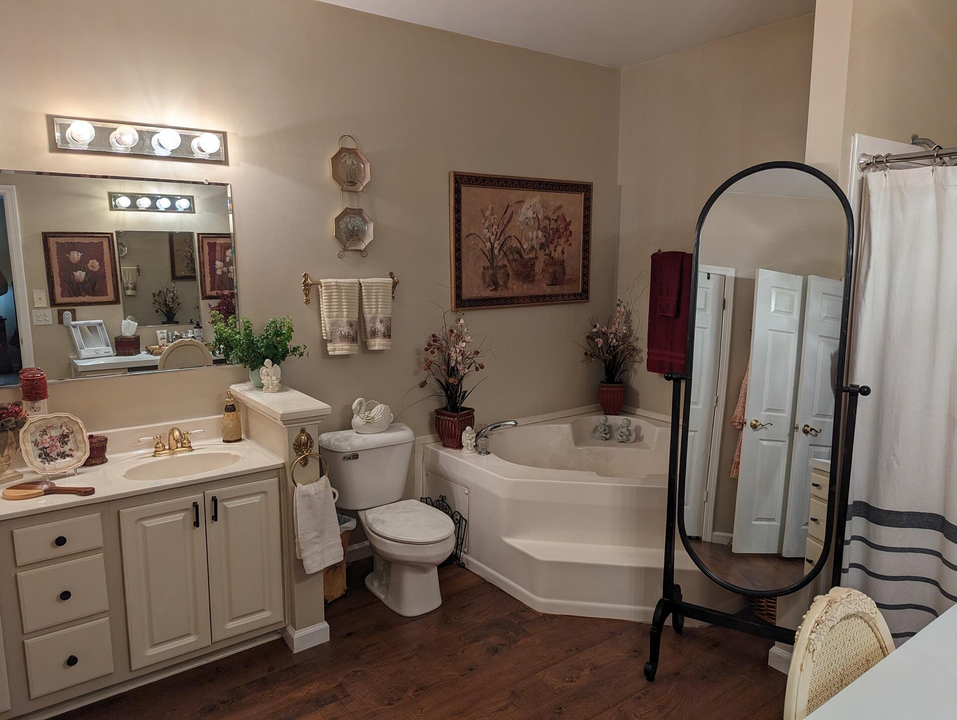 80 Bonbrook Road Wirtz, VA 24184 - Photo 46 of 53 a bathroom with a toilet sink and mirror