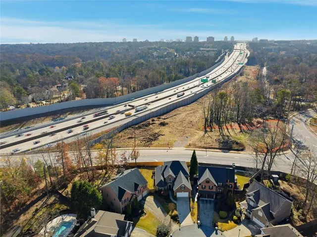a view of city and mountain