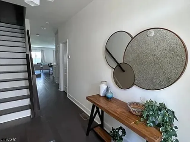 workspace with wooden floor